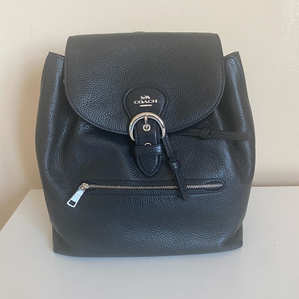Coach C5648 Kleo Backpack Black Leather Gem
